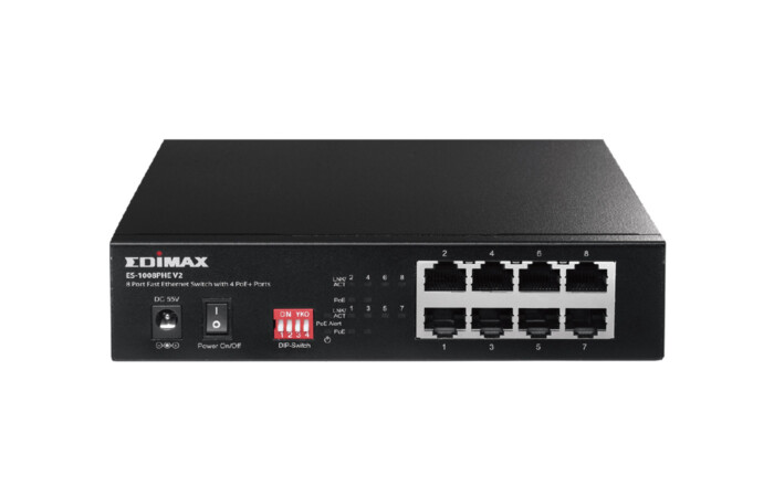 Edimax ES 1008Phe v2 8-Port Fast Ethernet Switch with 4 PoE+ Ports