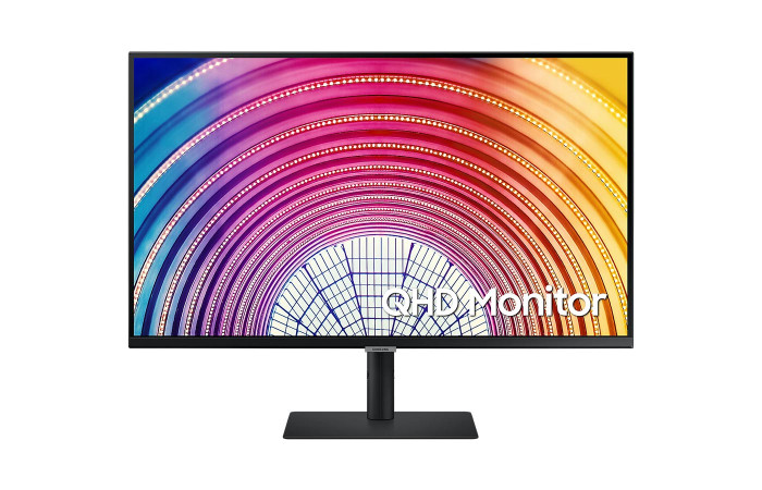 Samsung 32-inch QHD Monitor, Bezel Less Design, 1 Billion Colors, HDR10, HAS, Intelligent Eye Care, AMD FreeSync™, FSC-Certified, Energy Saving (LS32A600NWWXXL, Black)