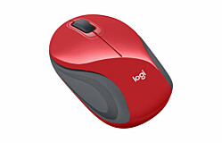 Logitech M187 Ultra Portable Wireless Mouse - Bright Red (910-005373)