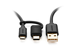UGREEN Micro-USB to USB A Cable with USB-C Adapter