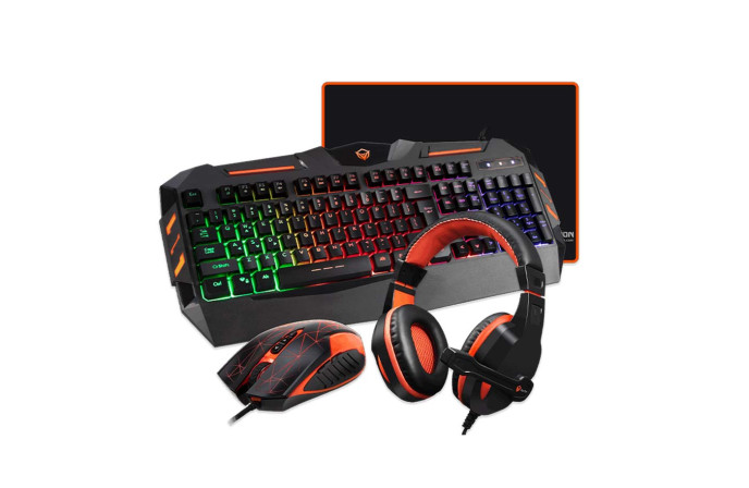 Meetion C500 4-in-1 Backlit Gaming Combo Kit | Keyboard | Mouse | Headset | Mousepad (Wired)