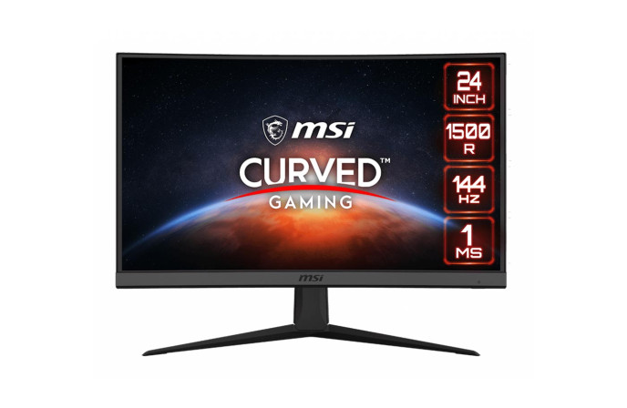 MSI Optix G24C6 24" FHD Vertical Alignment Panel | 1500R Curved Gaming Monitor | AMD Free-Sync | 144Hz Refresh Rate | 178° wide view angle 