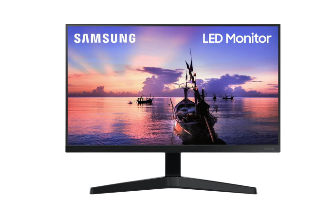 Samsung 24-inch FHD Monitor, IPS, 75 Hz, Bezel Less Design, AMD FreeSync, Flicker Free, HDMI, D-sub, (LF24T350FHWXXL, Dark Blue Gray)