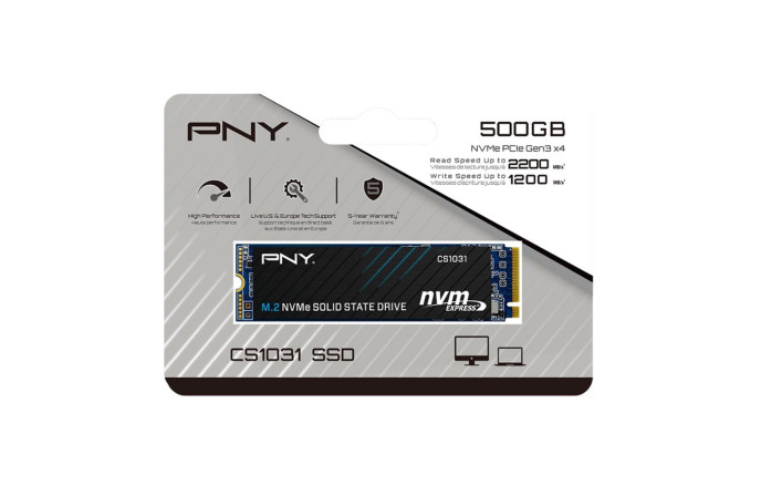 PNY CS1031 M.2 2280 NVMe Gen3x4 500 GB SSD Storage