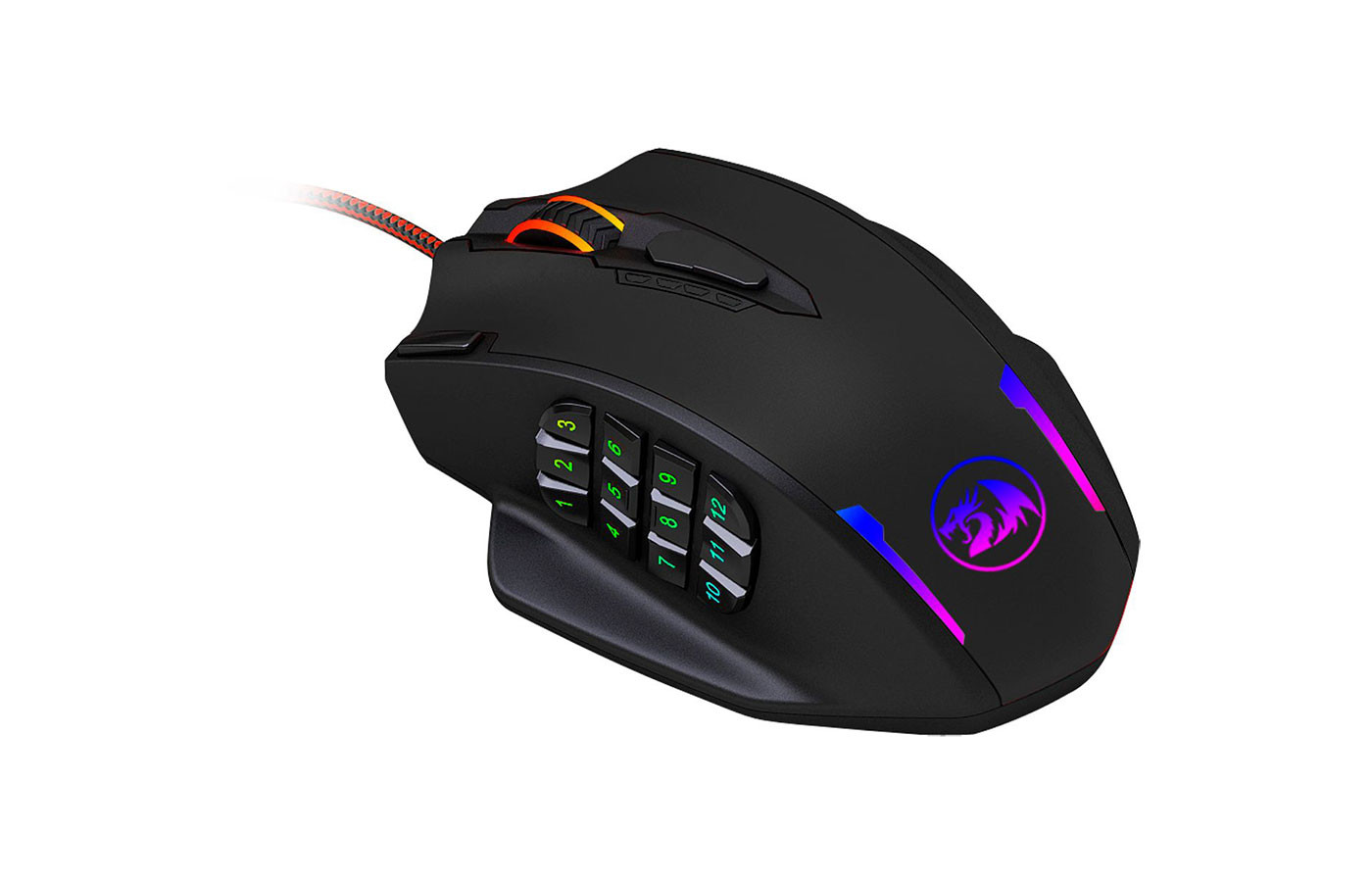 Undertrykkelse sandsynligt karakterisere Redragon M908 IMPACT MMO Wired RGB Gaming Mouse