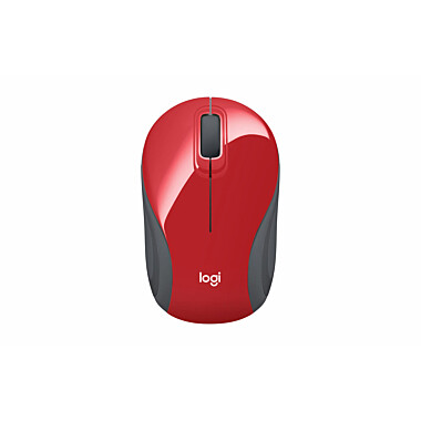 Logitech M187 Ultra Portable Wireless Mouse - Bright Red (910-005373)